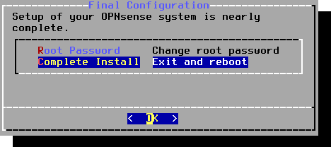 OPNsense: Complete Install