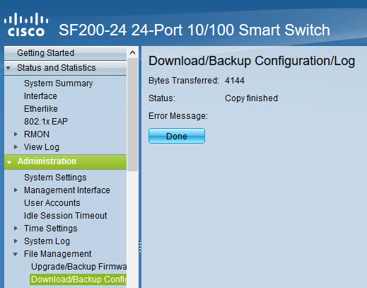 Download Config File SF200-24