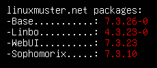 linuxmuster.net v7.3 Pakete an der Anmeldung.