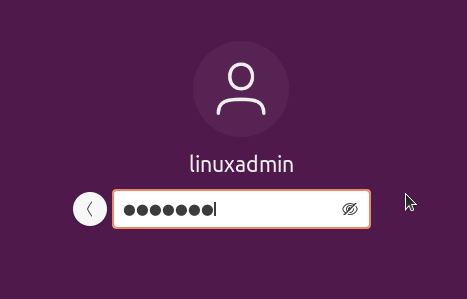 Ubuntu Setup: Login as linuxadmin