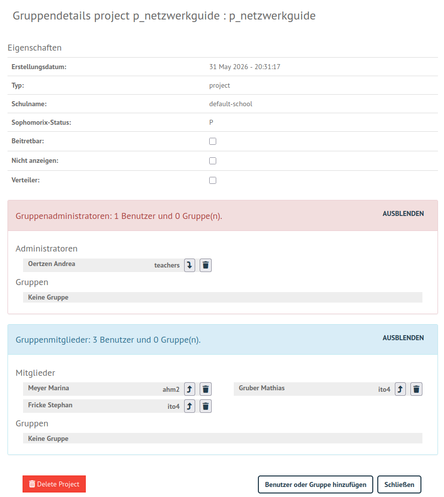 WebUI: Project details