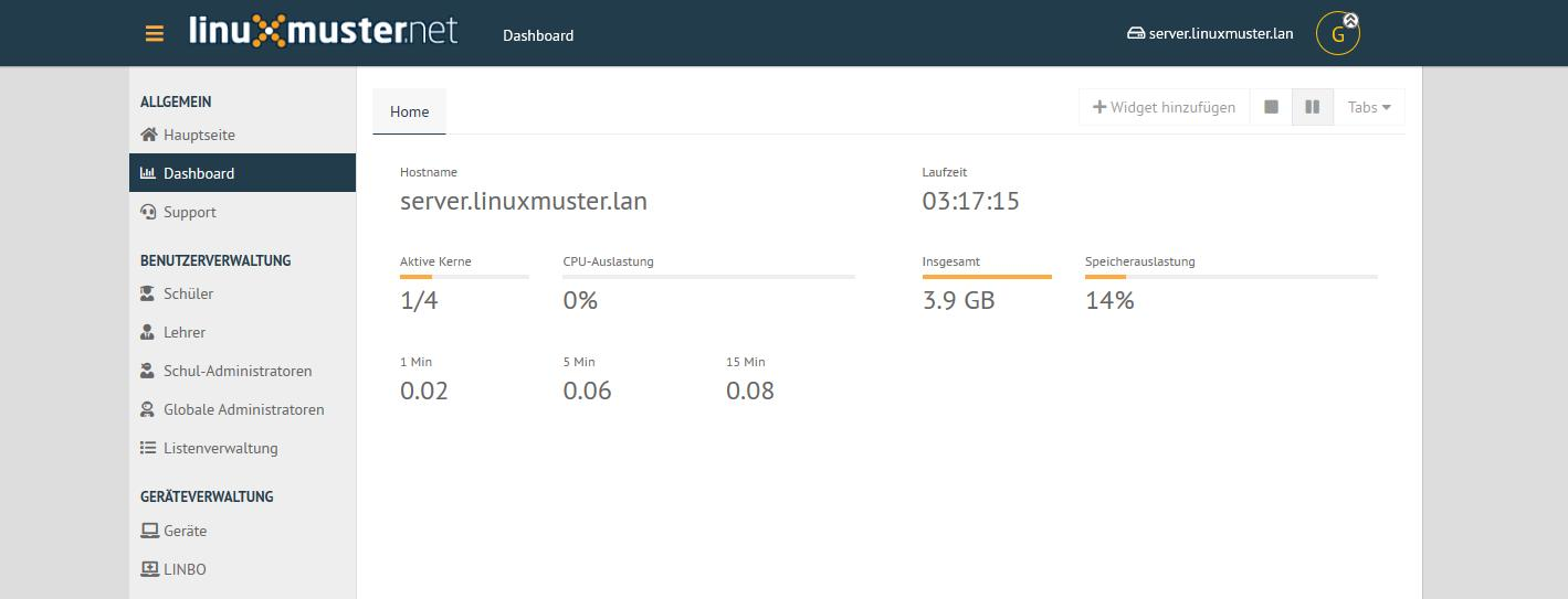 WebUI Dashboard