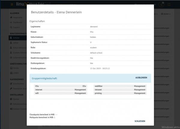 WebUI Password User Information