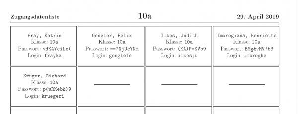 WebUI Print Passwords Example