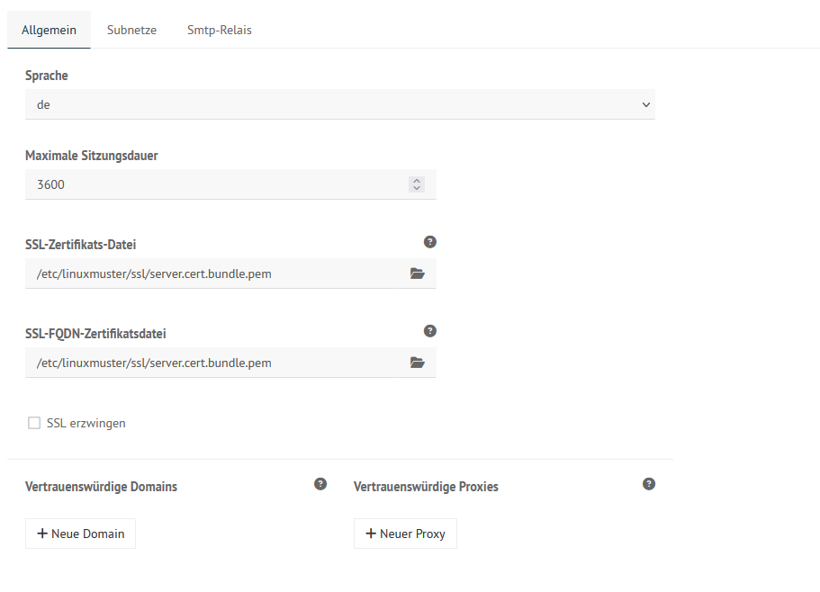 WebUI Global Settings