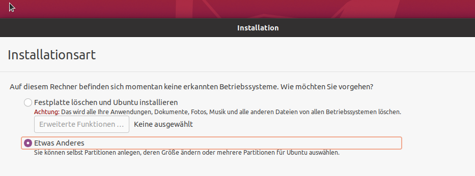 Ubuntu Installation Method