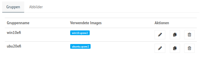 WebUI menue linbo hwc list