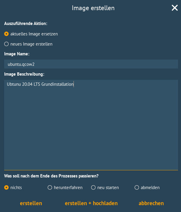Ubuntu Installation: linbo imaging