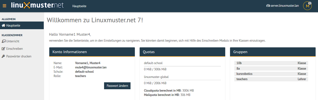 Login as a tacher