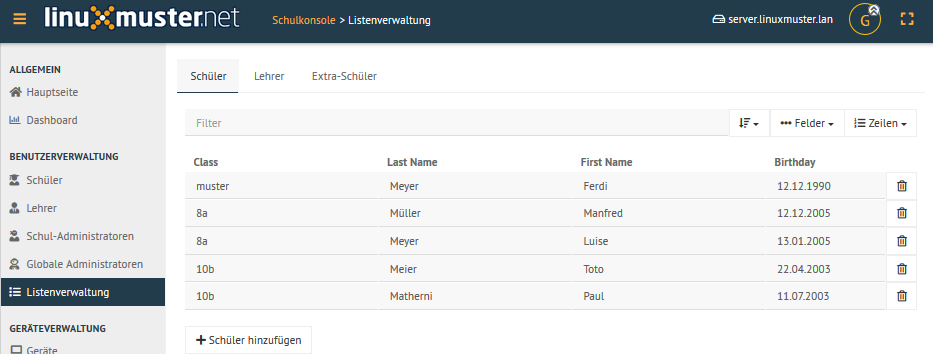 Check utudents found in csv file