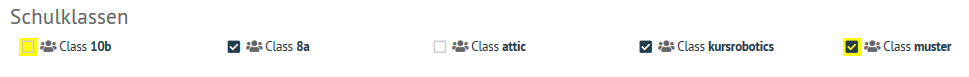change class enrolement