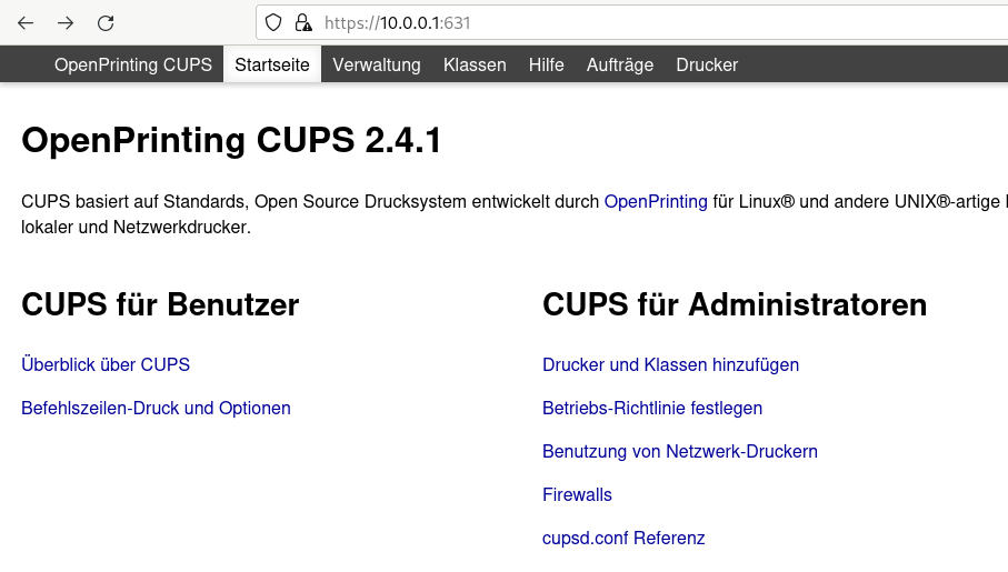 Access CUPS