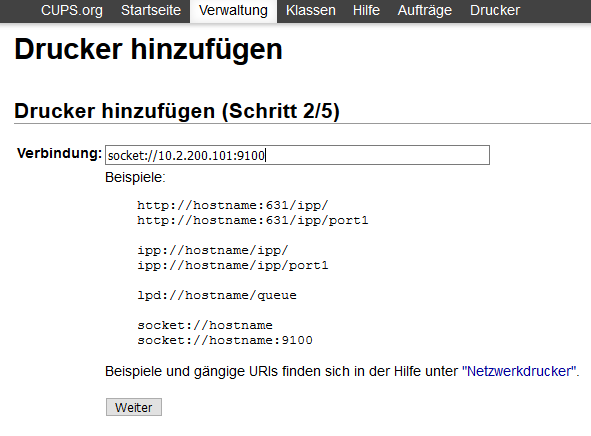 add printer 2/5