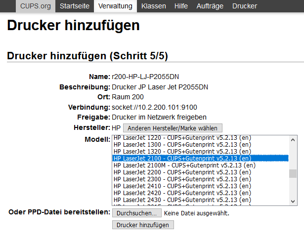 add printer 4/5