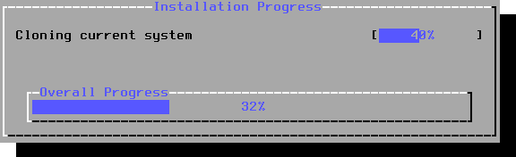 OPNsense: Installation progress