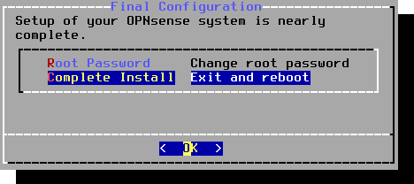 OPNsense: Complete Install