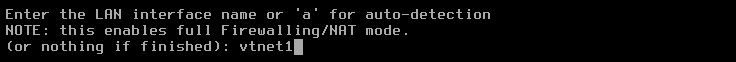 OPNsense: LAN - vtnet1