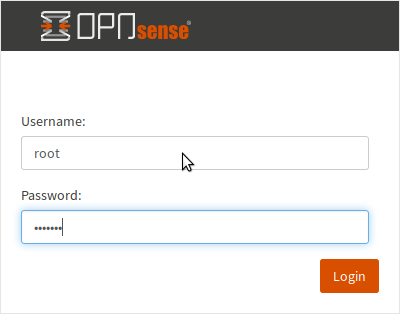 OPNsense: GUI - Login