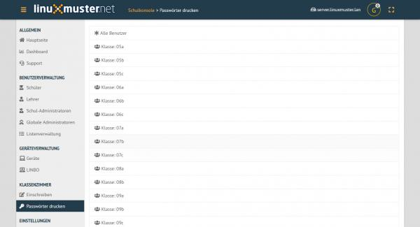 WebUI Print Passwords