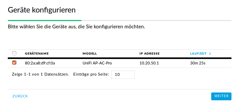 Geräteauswahl