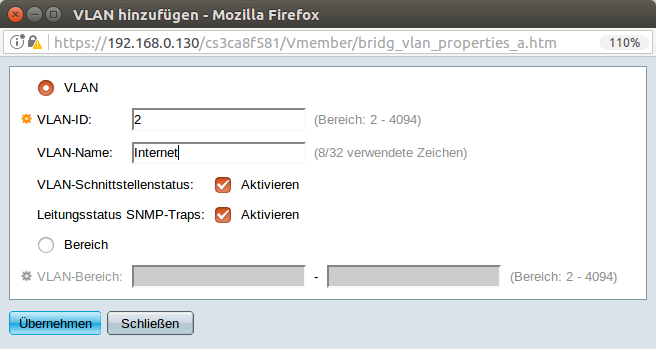 VLAN-Hinzufügen