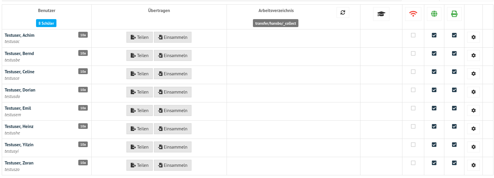 WebUI List Session