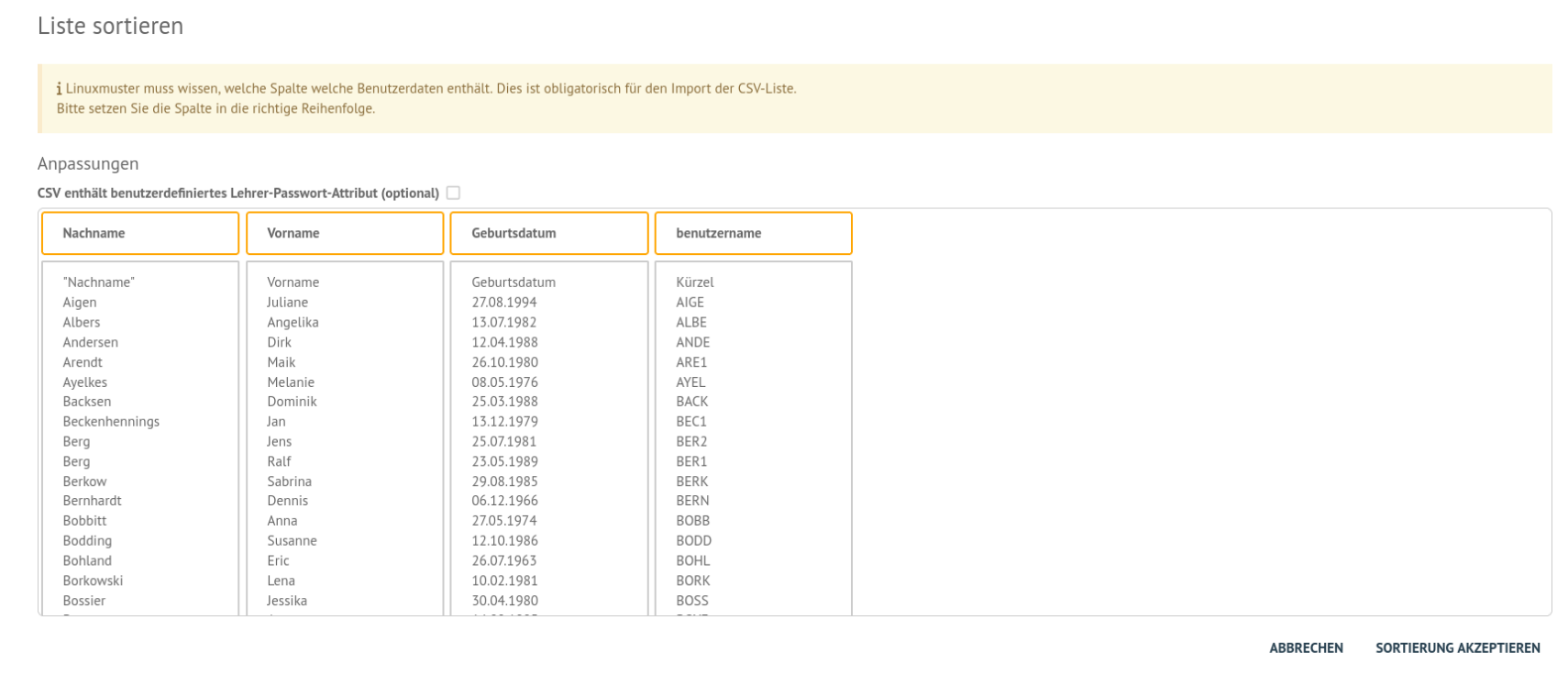 Upload teachers.csv folder