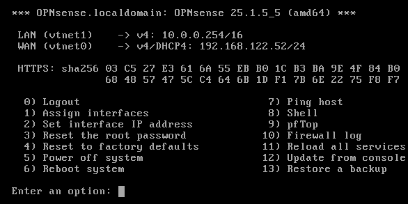 OPNsense: GUI - Assign interfaces