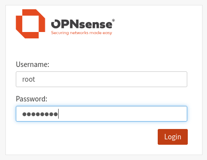 OPNsense: GUI - Login