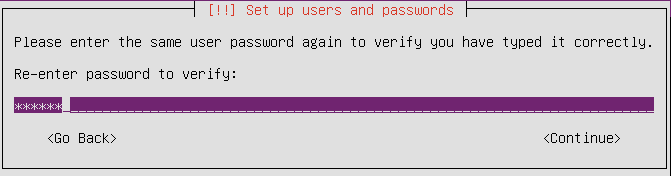 Erneute Eingabe des Passworts.